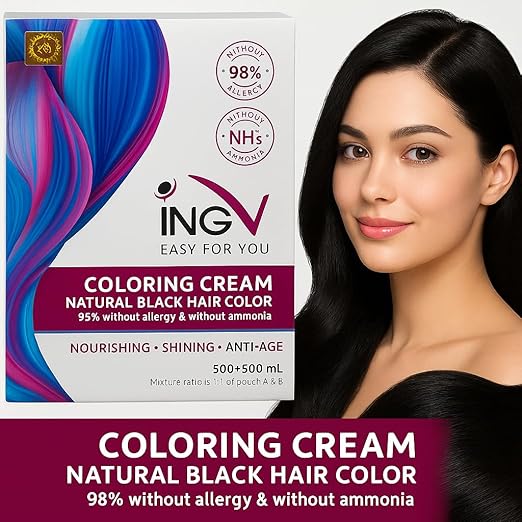 ING V Hair Color - Ammonia Free-Allergy Free  - 1000ml