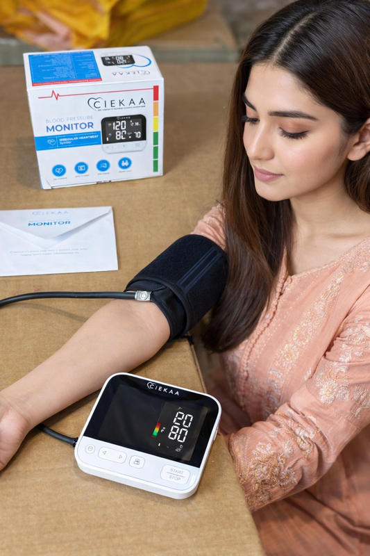 CIEKAA Digital Blood Pressure Monitor – Automatic BP Machine with Pulse Rate Monitoring