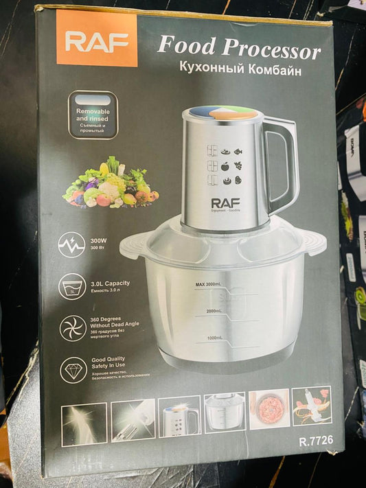 RAF Food Chopper (Meat & Vegetable Chopper) 3 Litre Steel Bowl