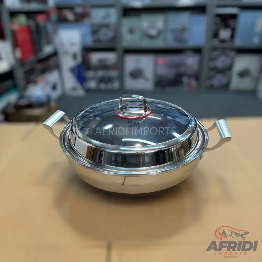 Laser Crafted Honeycomb Karahi with Lid