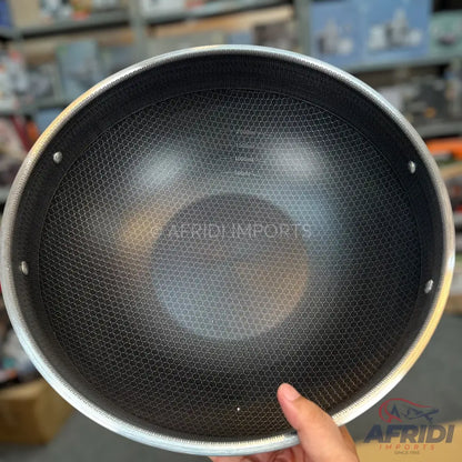 Laser Crafted Honeycomb Karahi with Lid